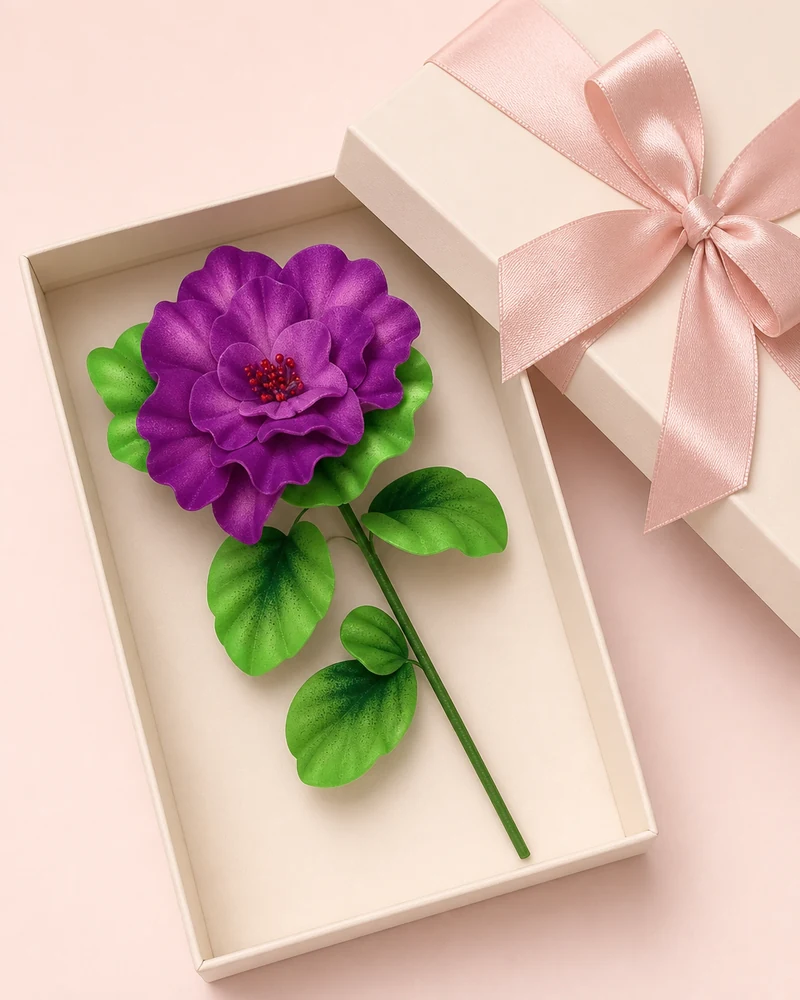 Real-touch foam camellia styling idea 4