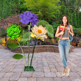 Welcome Home Giant Flower Backdrop – 5 or 7 ft Tall Customizable Floral Display