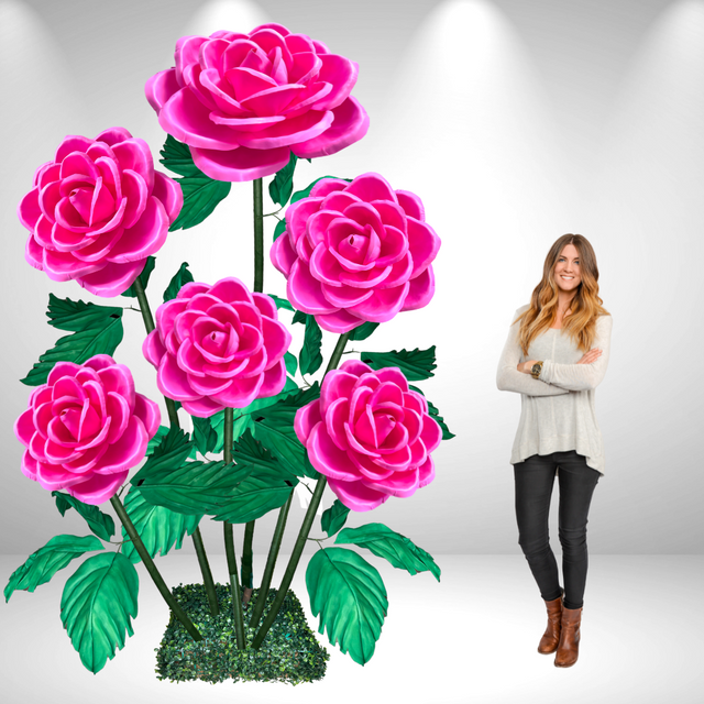 Rosa gigante de pie | Elegancia Atemporal para Eventos y Decoración" 