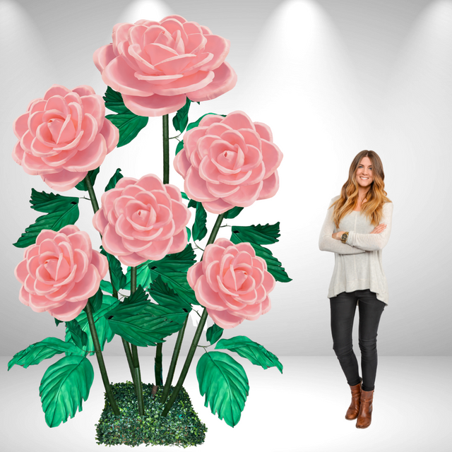 Rosa gigante de pie | Elegancia Atemporal para Eventos y Decoración" 