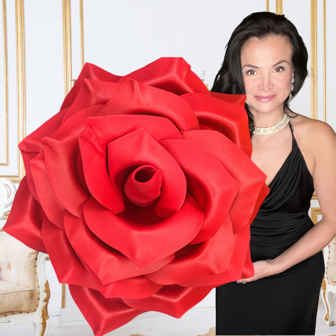 Custom Foam Wall Rose - Handcrafted Decorative Flower