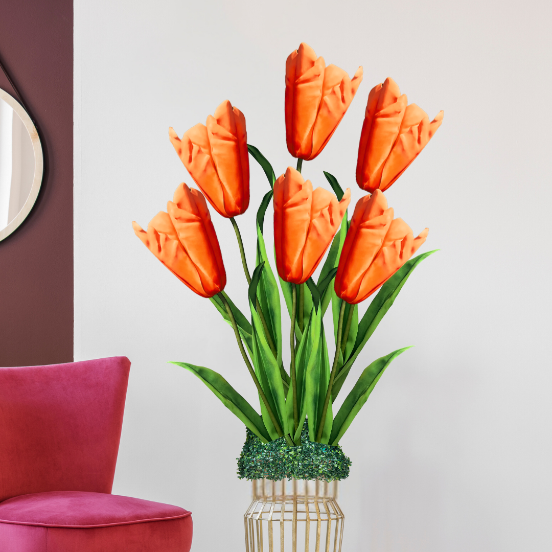 Handcrafted Giant Tulip Bouquet Flowers