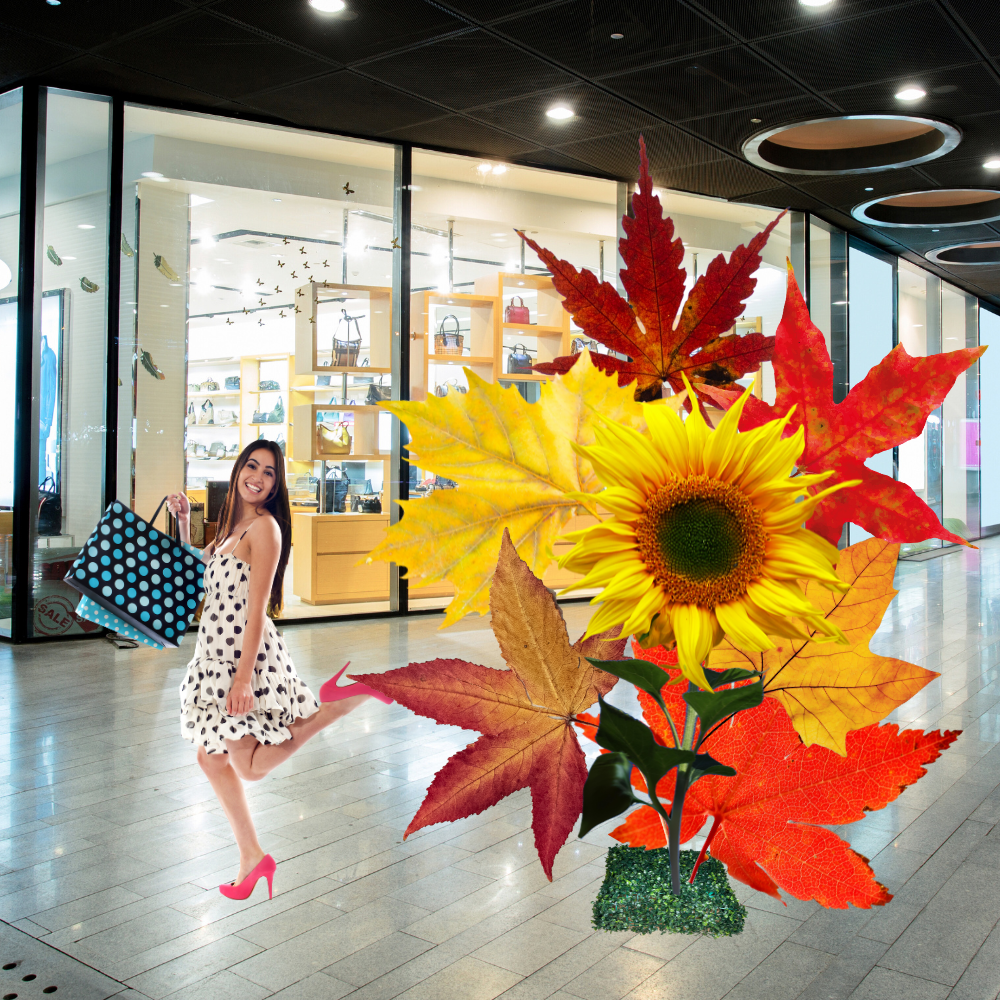 Fall Seasonal Display of Giant Flowers