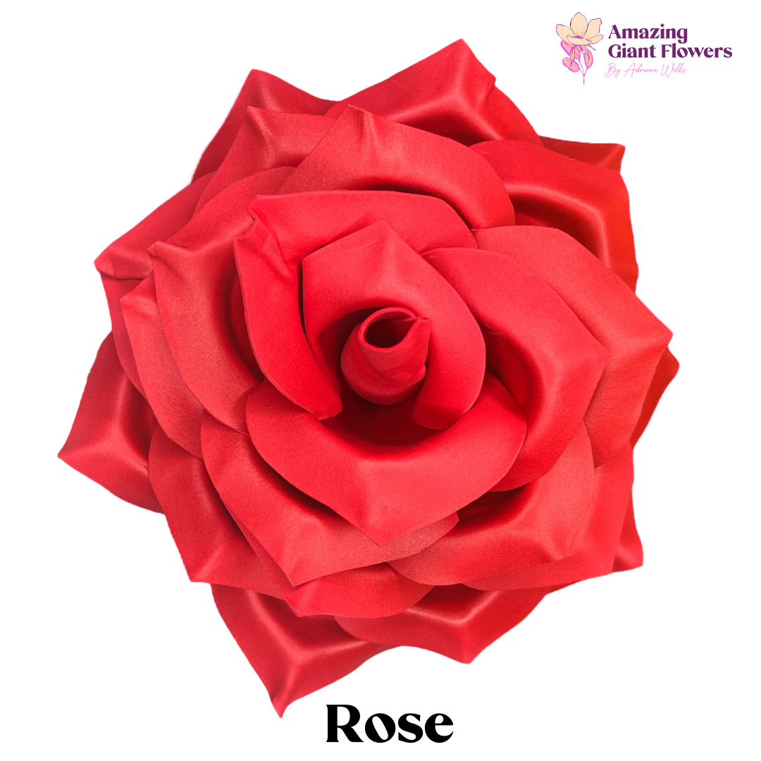 Rosa de pared de espuma personalizada - Flor decorativa hecha a mano 