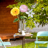 Baby’s First Light Tall Table Centerpiece – Pink Peony, White Lily, and Soft Yellow Gerbera, 18" and 12" Diameter Flowers