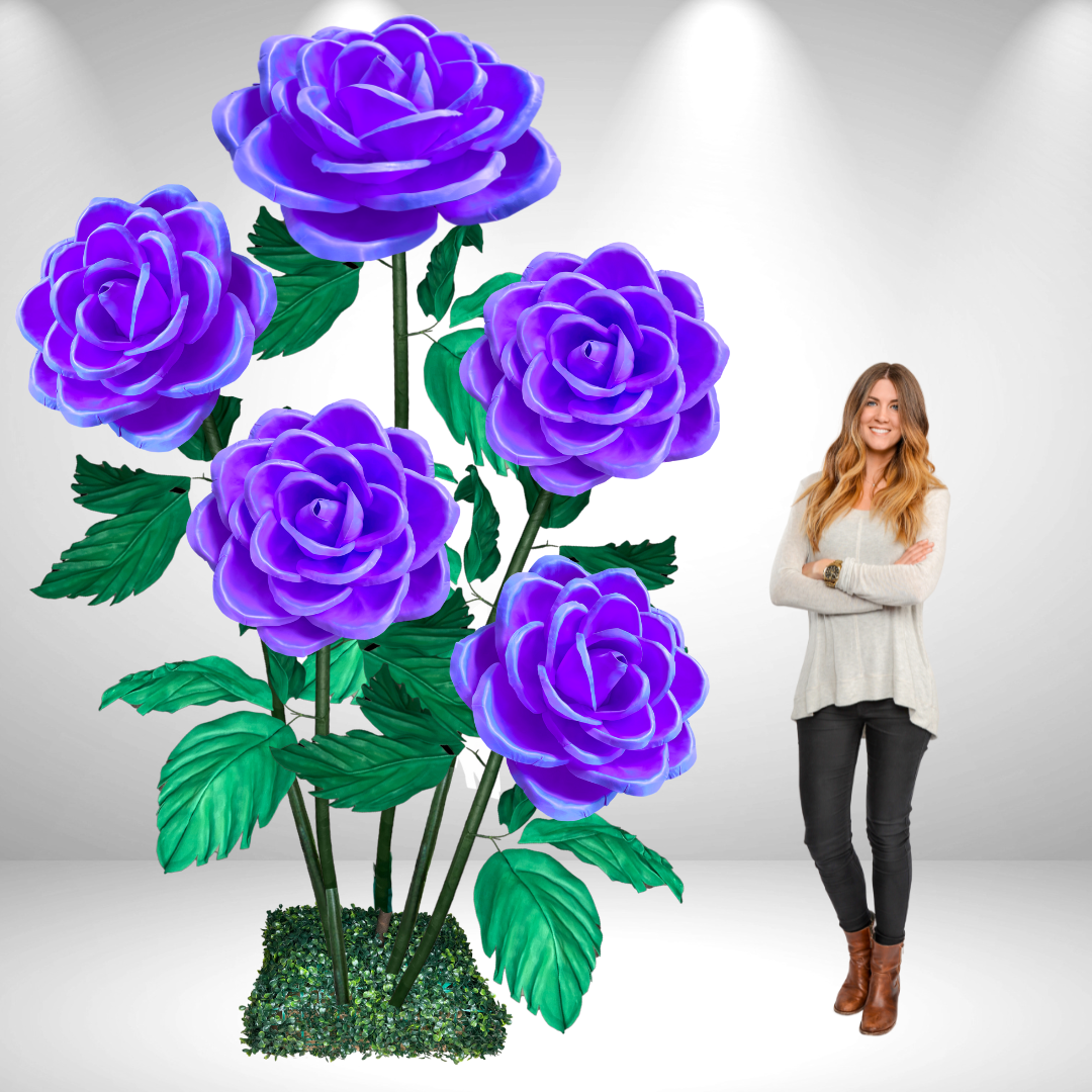 Rosa gigante de pie | Elegancia Atemporal para Eventos y Decoración" 