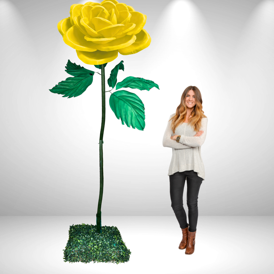 Rosa gigante de pie | Elegancia Atemporal para Eventos y Decoración" 