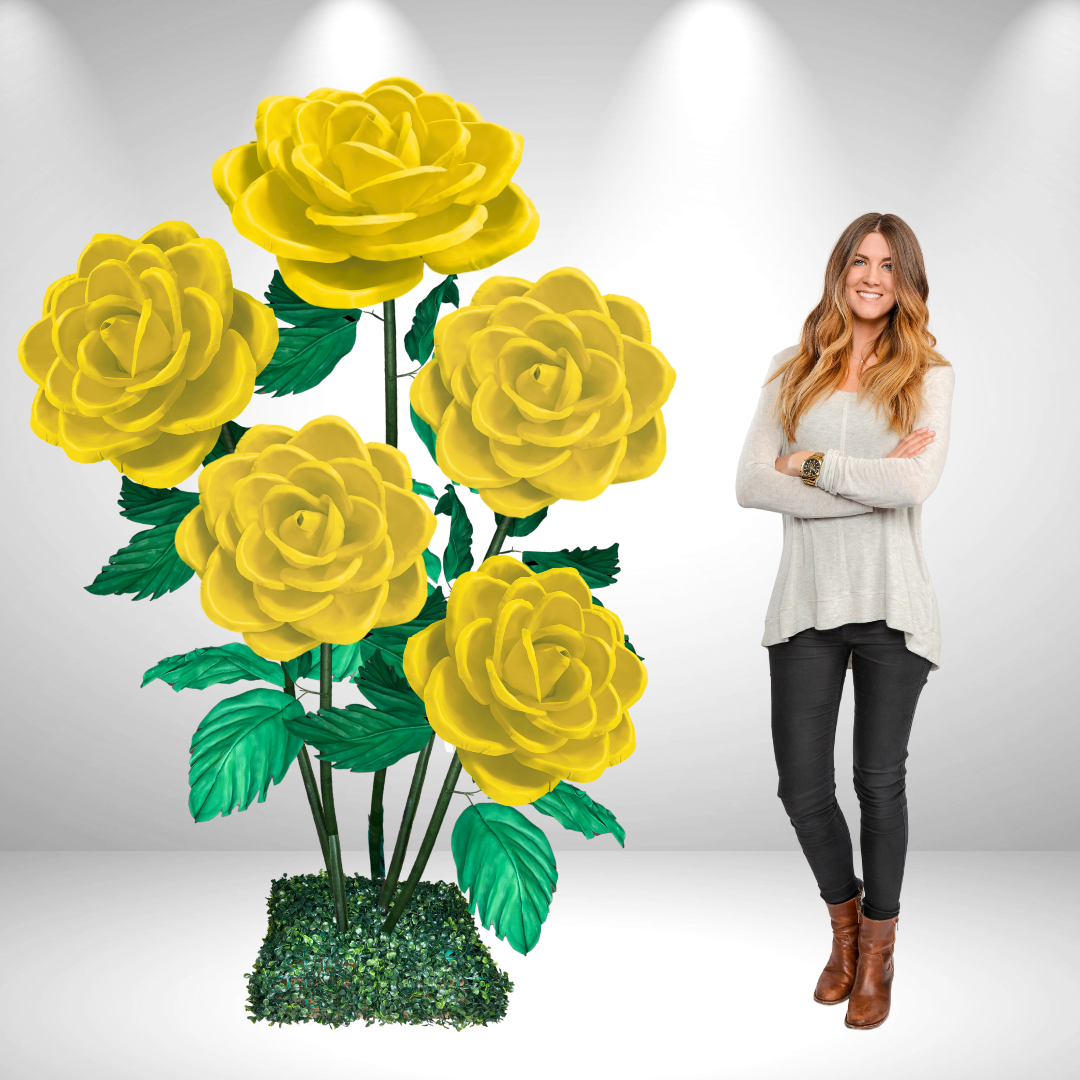 Rosa gigante de pie | Elegancia Atemporal para Eventos y Decoración" 