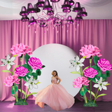 Blessings Abound Giant Flower Backdrop – 5 or 7 ft Tall Customizable Floral Display