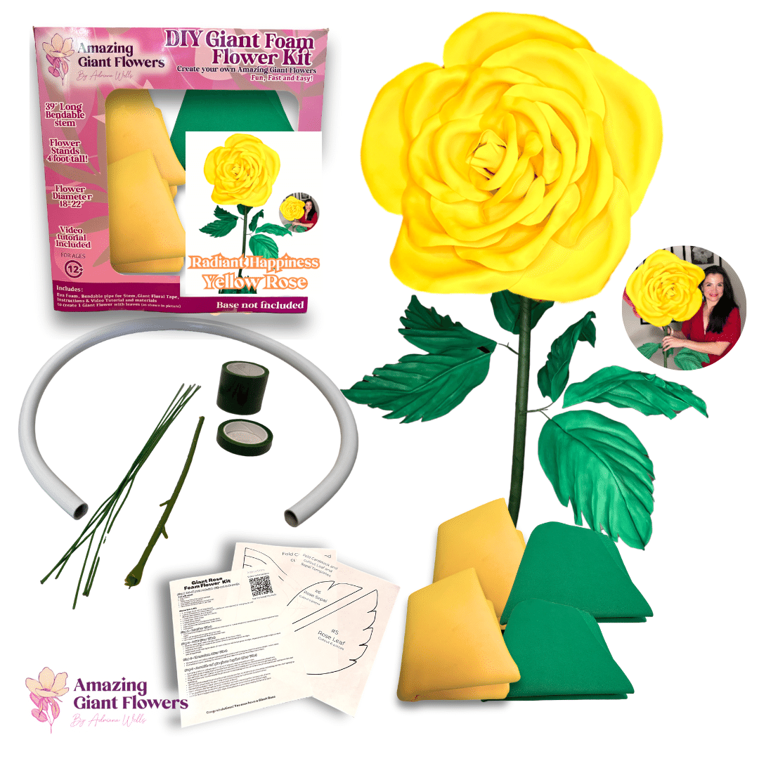 Craft Your Own Giant Floribunda Rose - DIY Kit for Stunning Art and Decor