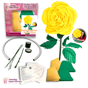 Craft Your Own Giant Floribunda Rose - DIY Kit for Stunning Art and Decor