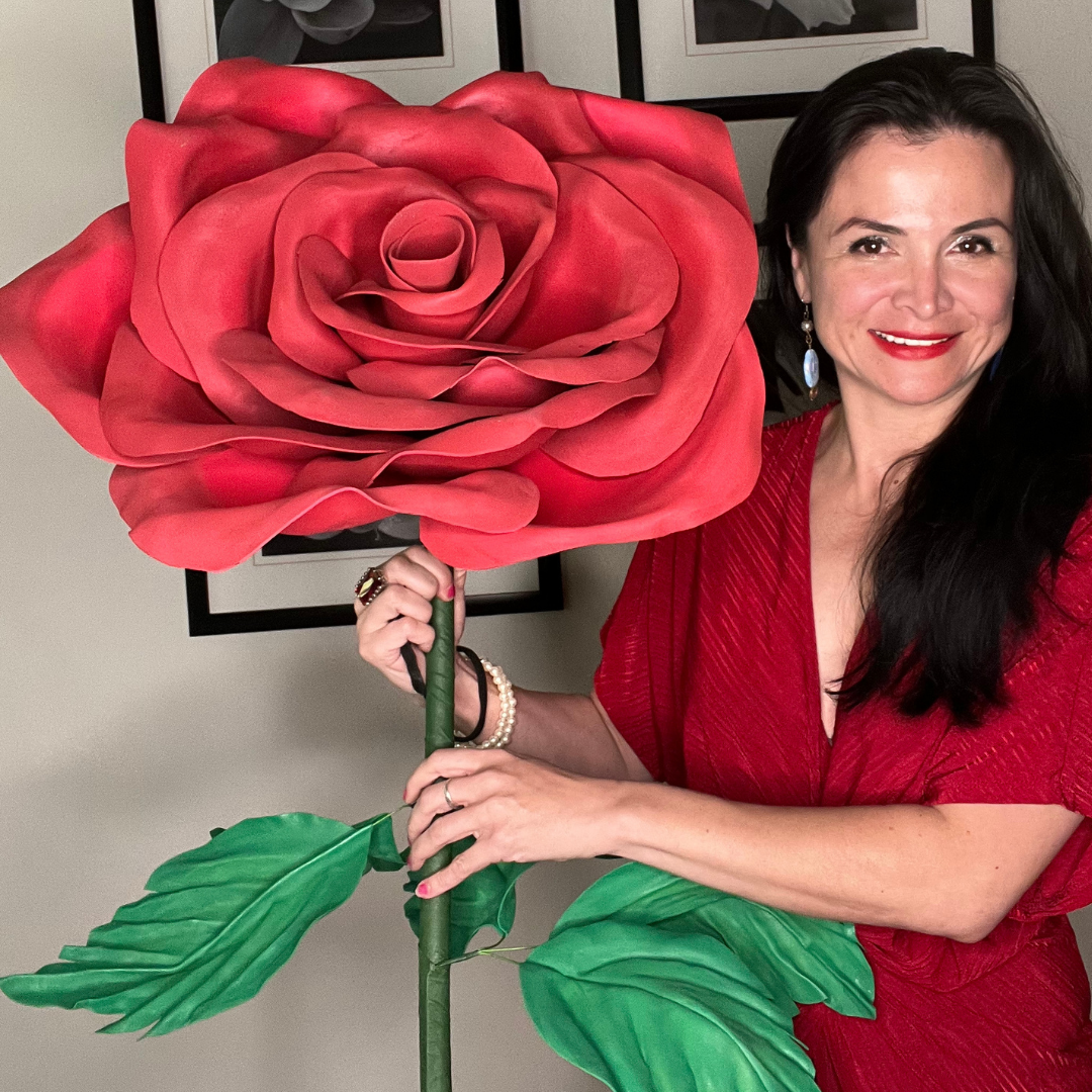 Craft Your Own Giant Floribunda Rose - DIY Kit for Stunning Art and Decor