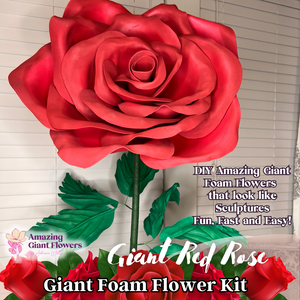 Craft Your Own Giant Floribunda Rose - DIY Kit for Stunning Art and Decor