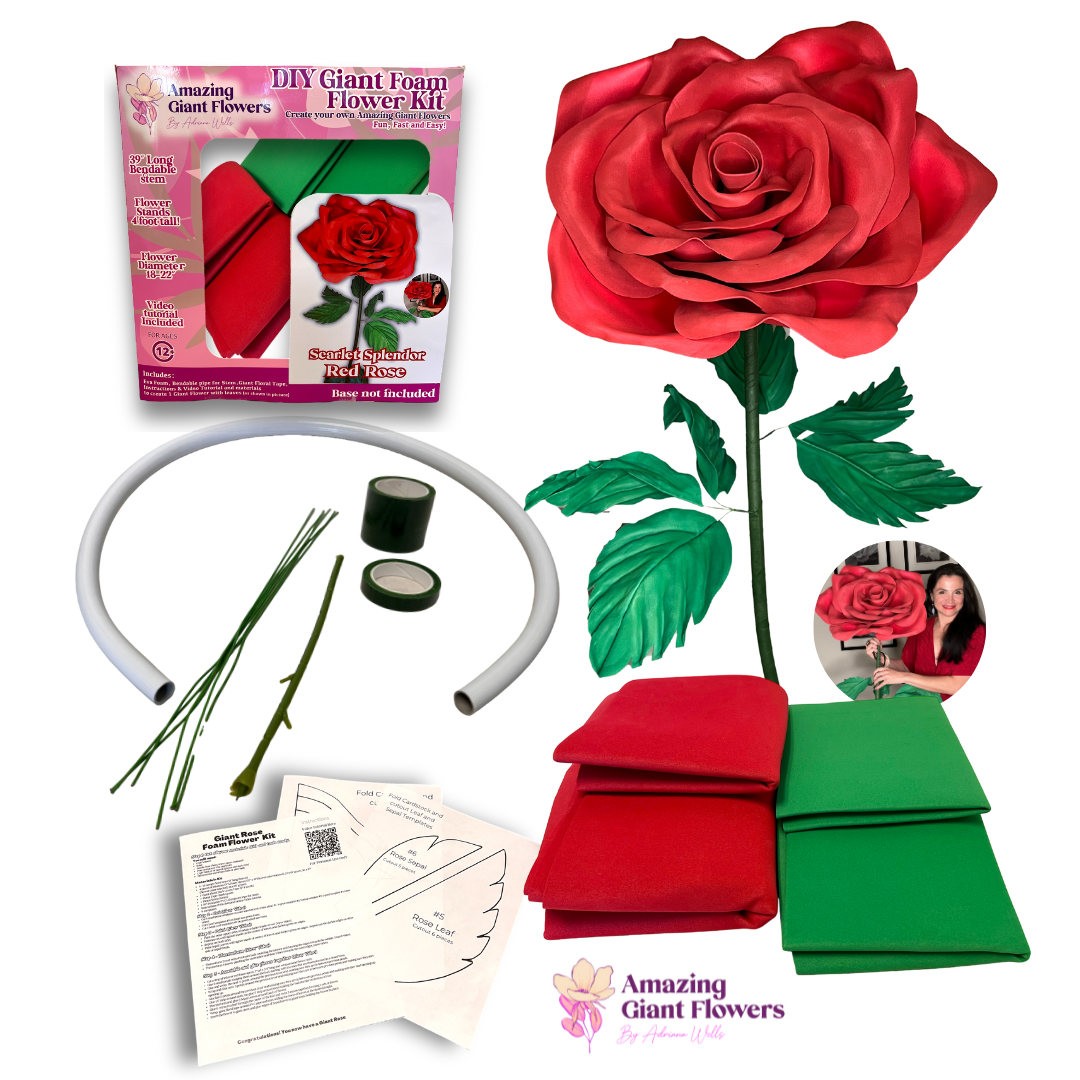 Craft Your Own Giant Floribunda Rose - DIY Kit for Stunning Art and Decor