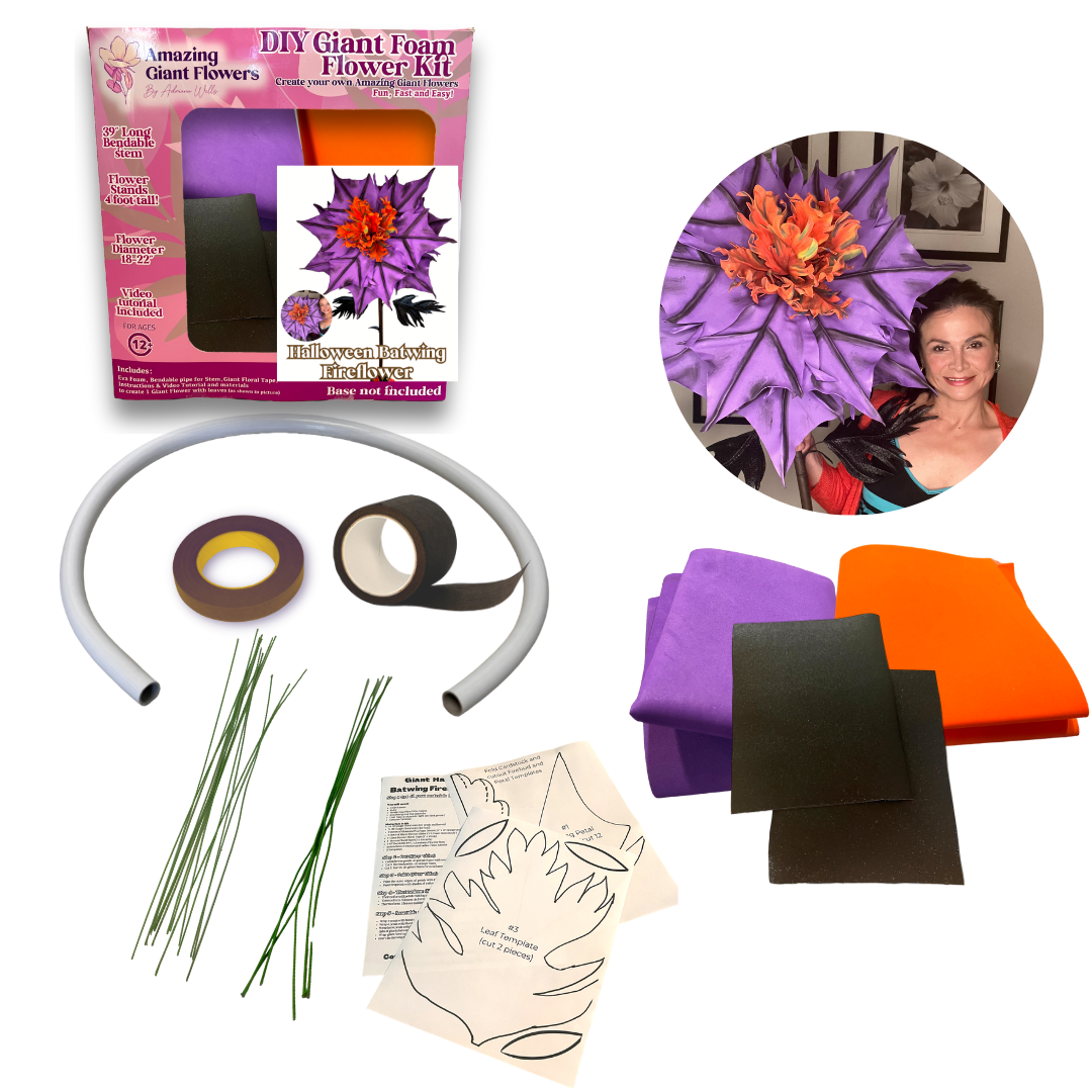 DIY Giant Halloween Batwing Fireflower Kit for Halloween Decor