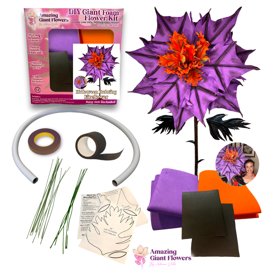 DIY Giant Halloween Batwing Fireflower Kit for Halloween Decor