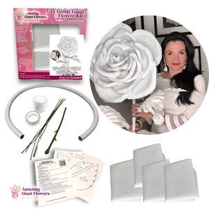 DIY Giant White Rose Flower Kit-Wedding White Centerpiece