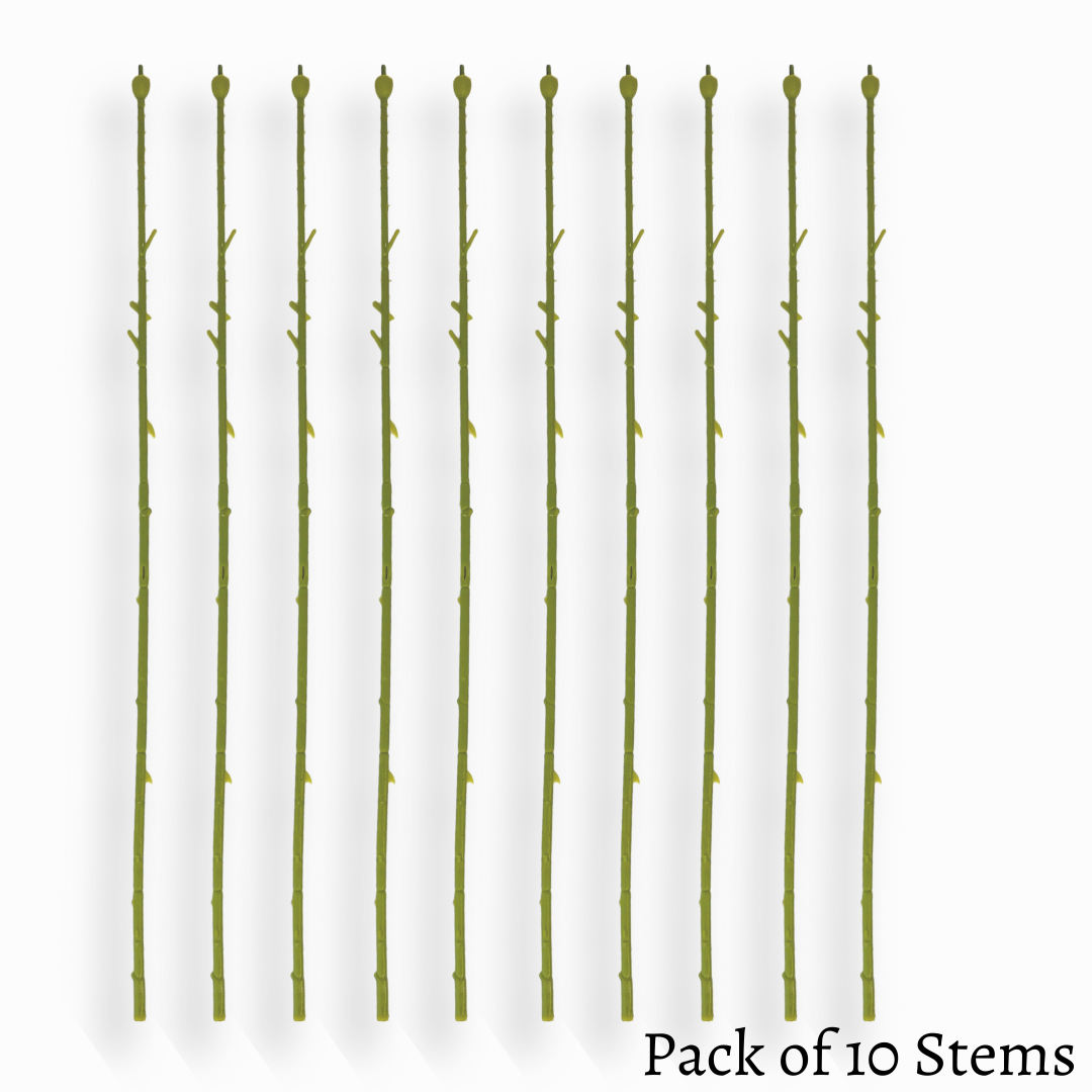 Floral Stems (10 Stem Pack)flower stems, floral wires, flower long stem, flower single stem, flower making wire, flower making supplies, artificial long stem flowers