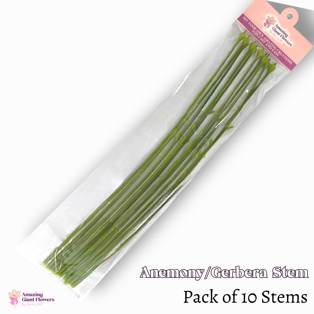 Floral Stems (10 Stem Pack)flower stems, floral wires, flower long stem, flower single stem, flower making wire, flower making supplies, artificial long stem flowers