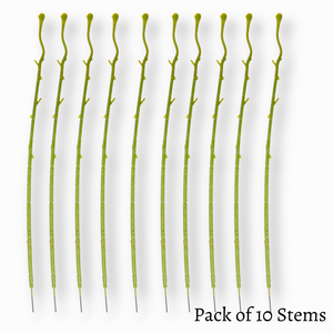 Floral Stems (10 Stem Pack)flower stems, floral wires, flower long stem, flower single stem, flower making wire, flower making supplies, artificial long stem flowers