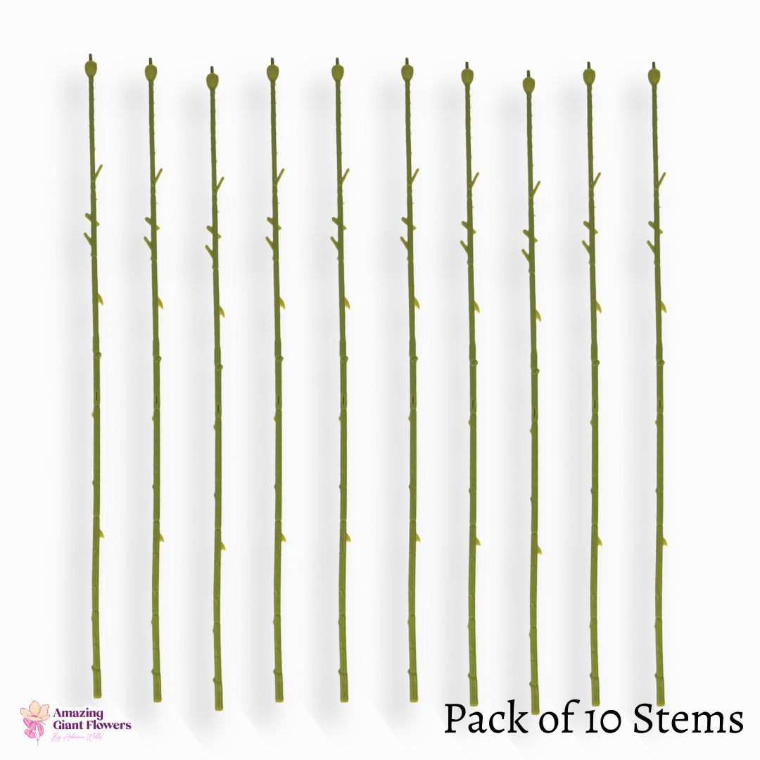 Floral Stems (10 Stem Pack)flower stems, floral wires, flower long stem, flower single stem, flower making wire, flower making supplies, artificial long stem flowers