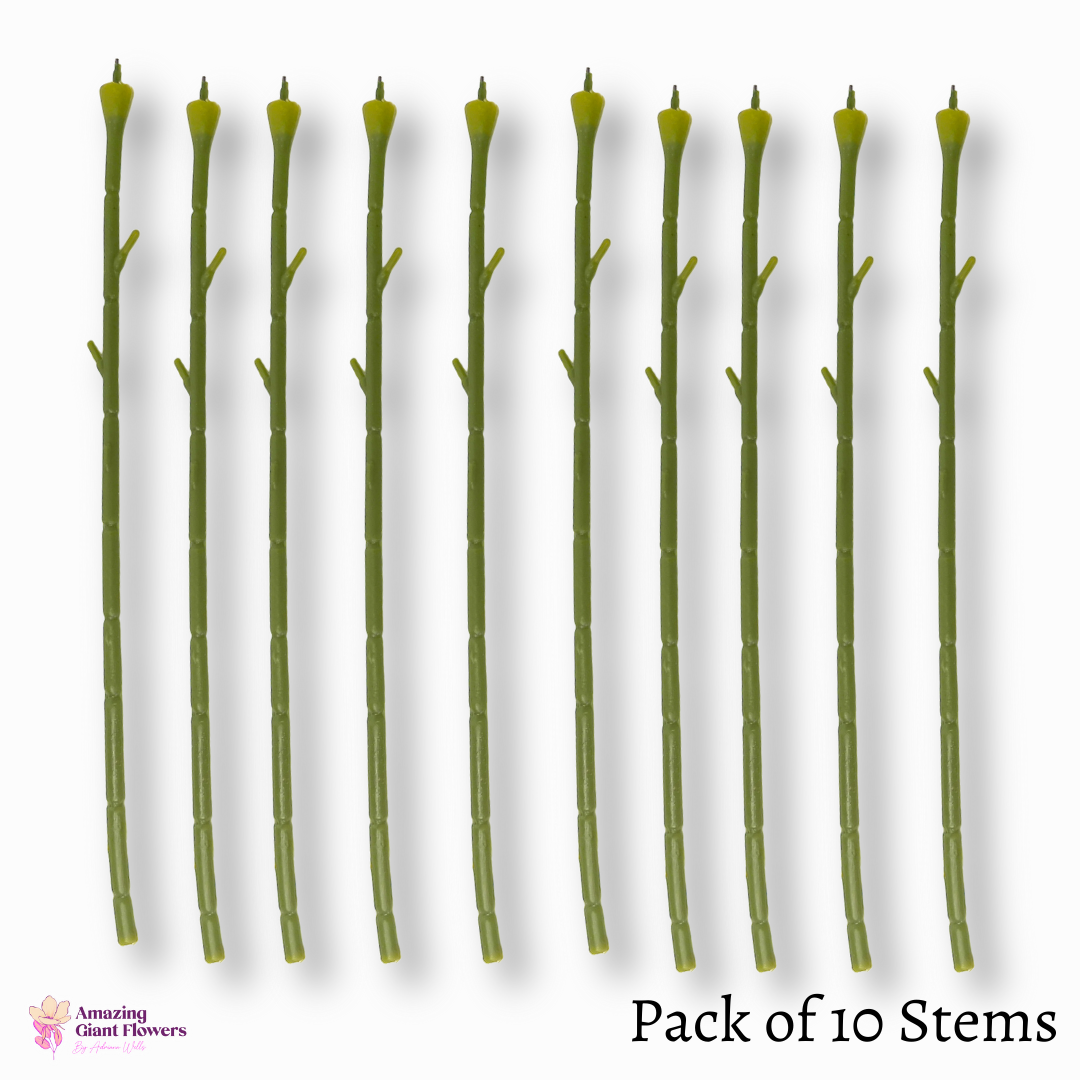 Floral Stems (10 Stem Pack)flower stems, floral wires, flower long stem, flower single stem, flower making wire, flower making supplies, artificial long stem flowers