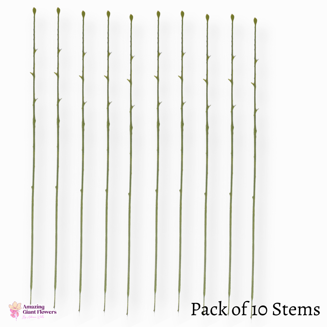 Floral Stems (10 Stem Pack)flower stems, floral wires, flower long stem, flower single stem, flower making wire, flower making supplies, artificial long stem flowers