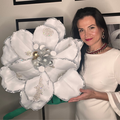 Giant Standing Christmas Magnolia Flower