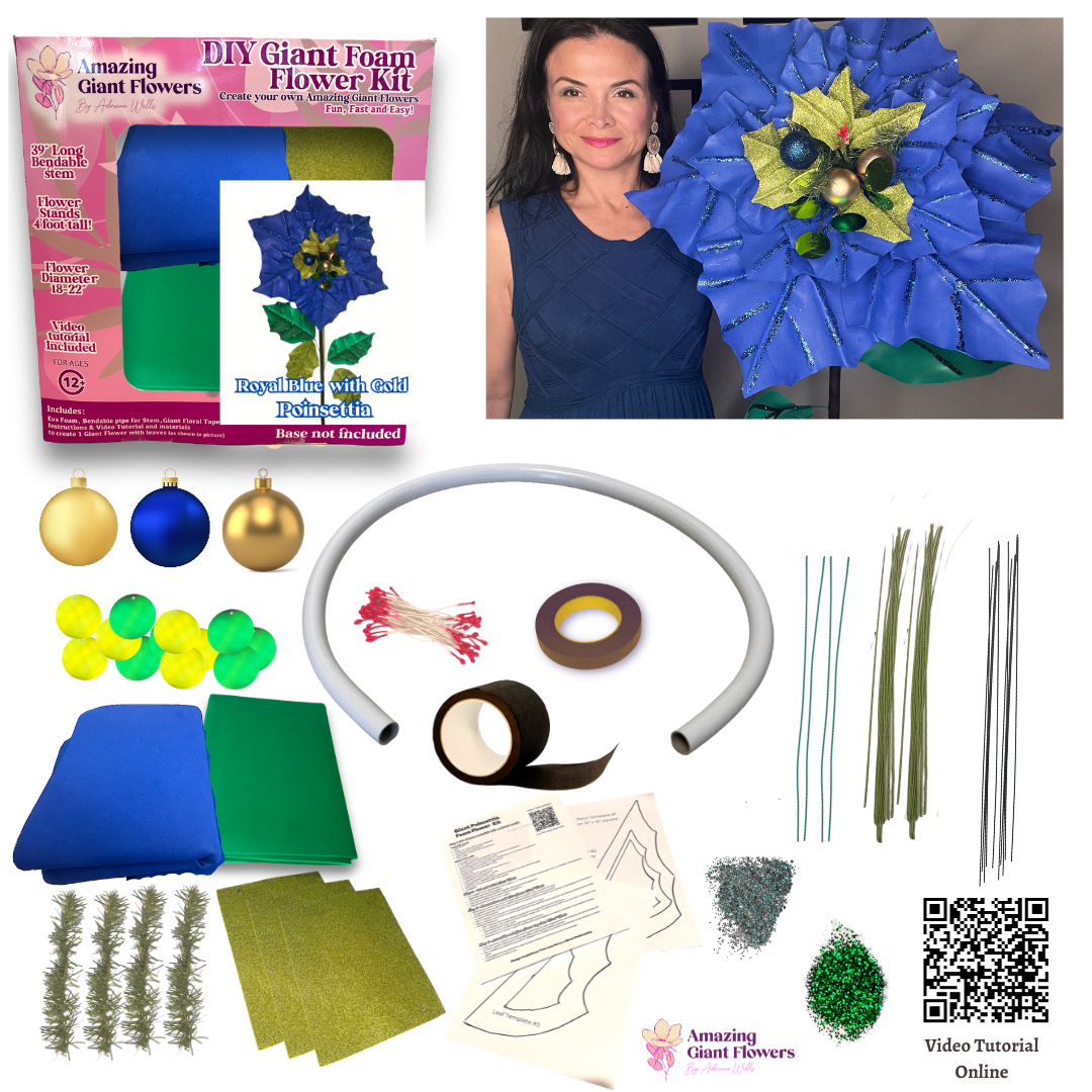 Greatest Holiday Decor -DIY Giant Christmas Poinsettia Flower Kit