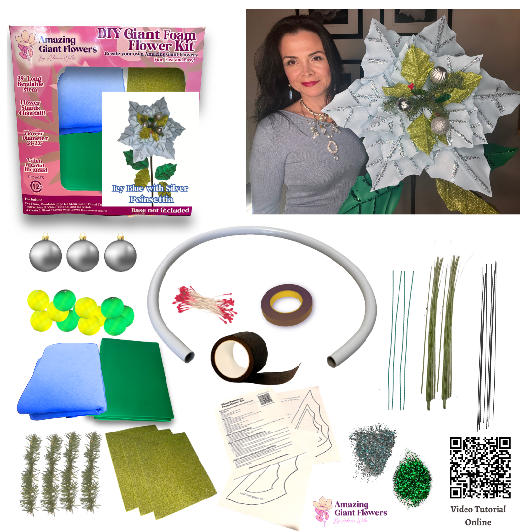 Greatest Holiday Decor -DIY Giant Christmas Poinsettia Flower Kit