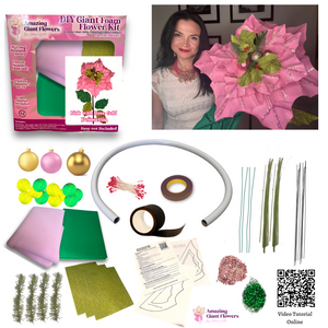 Greatest Holiday Decor -DIY Giant Christmas Poinsettia Flower Kit