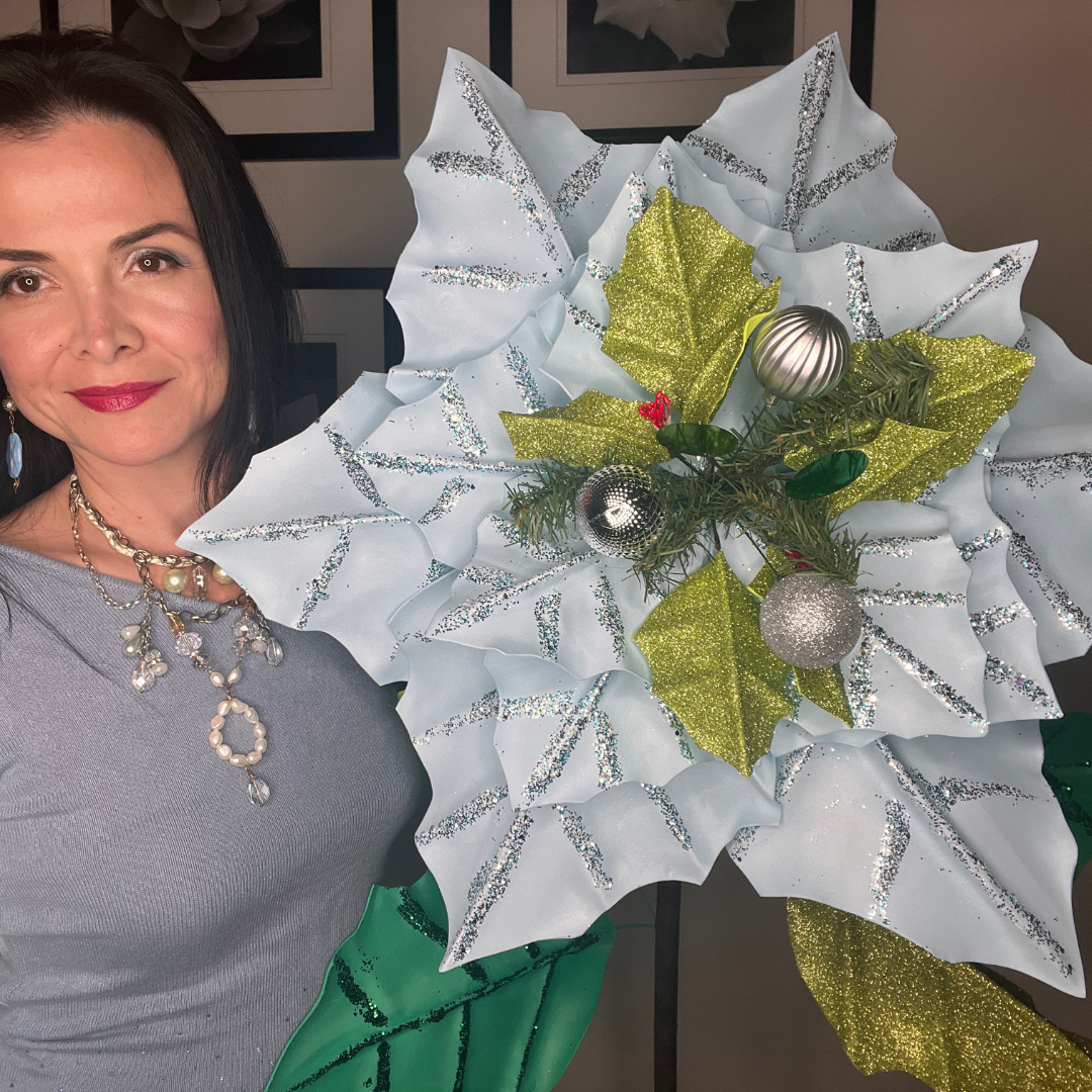 Greatest Holiday Decor -DIY Giant Christmas Poinsettia Flower Kit