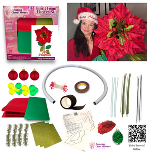 Greatest Holiday Decor -DIY Giant Christmas Poinsettia Flower Kit