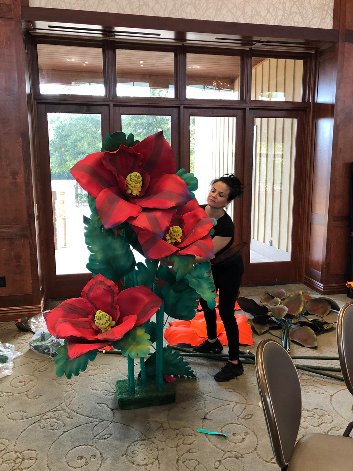 Giant Hibiscus Lily Foam Arrangement for Events