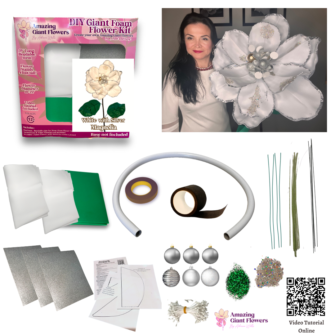 Holiday Decor-DIY Giant Christmas Magnolia Flower Kit