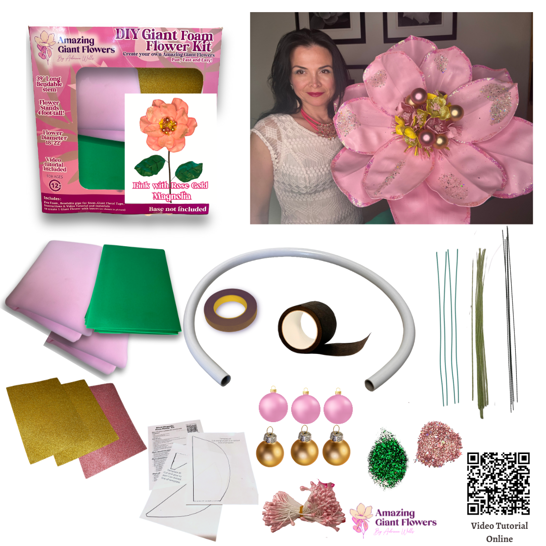 Holiday Decor-DIY Giant Christmas Magnolia Flower Kit