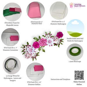 Pinks and Whites DIY Foam Wall Flower Kit