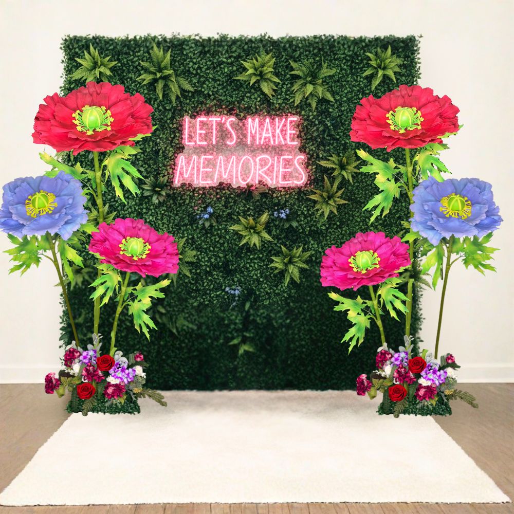 Photo Booth Step & Repeat Wall Flowers