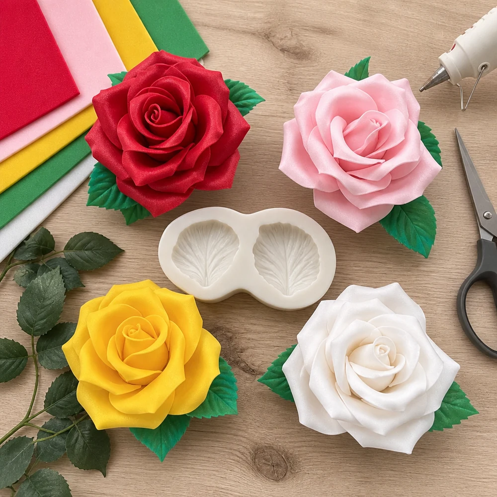 Reusable rose mold with foam in any color