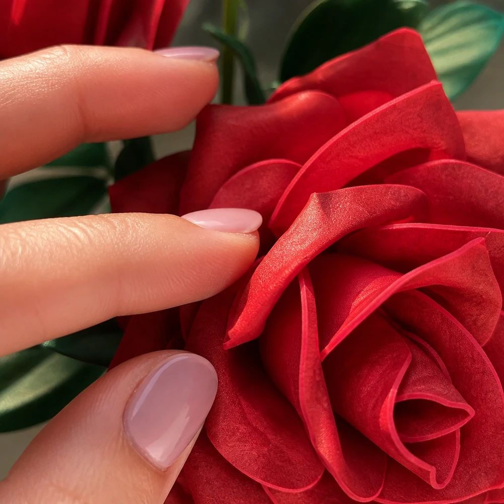 Soft, real-touch foam rose petals