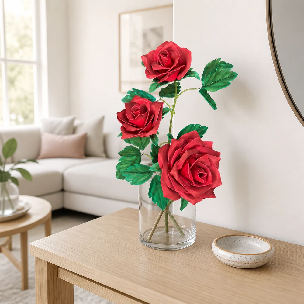 Real-touch foam rose styling idea 1