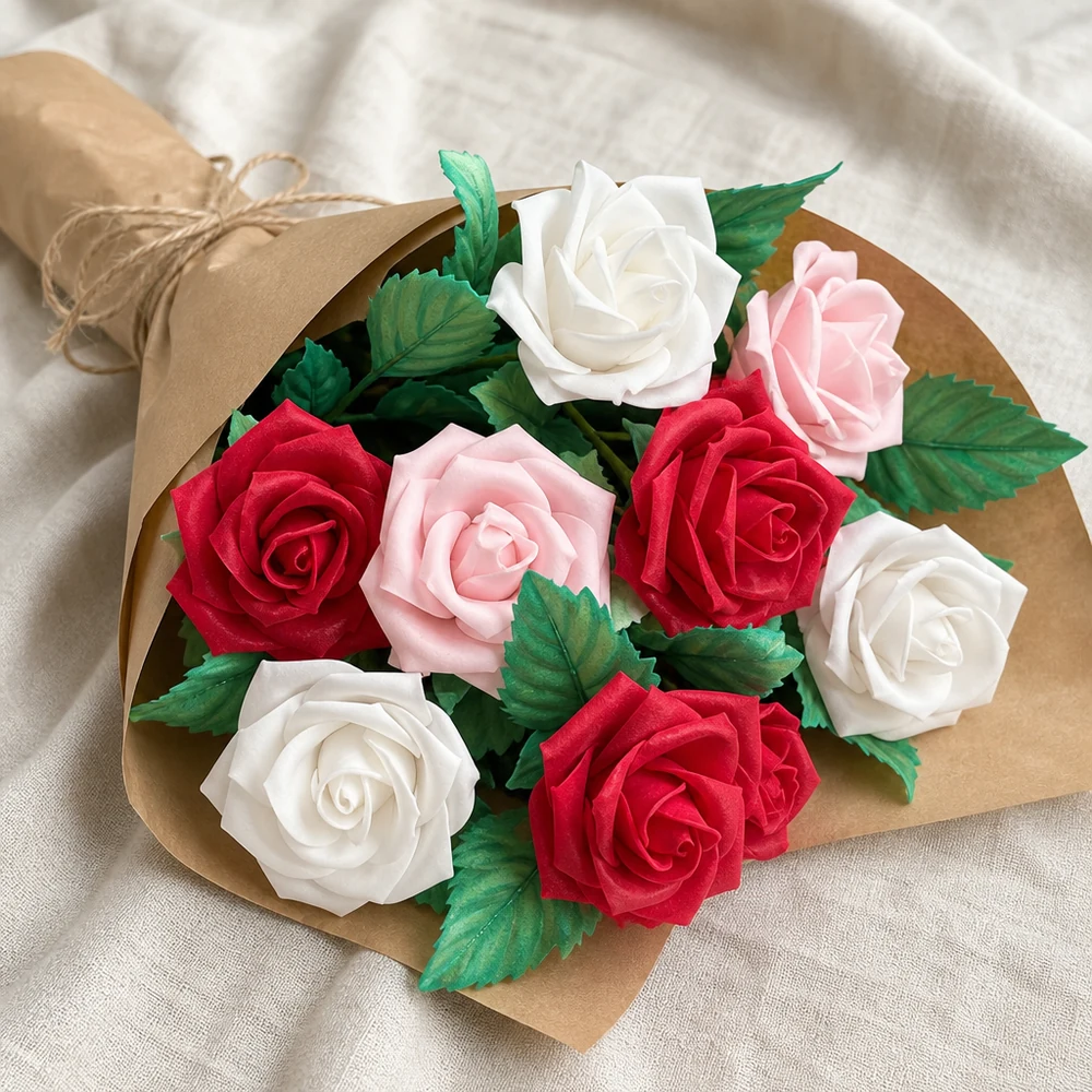 Real-touch foam rose styling idea 2