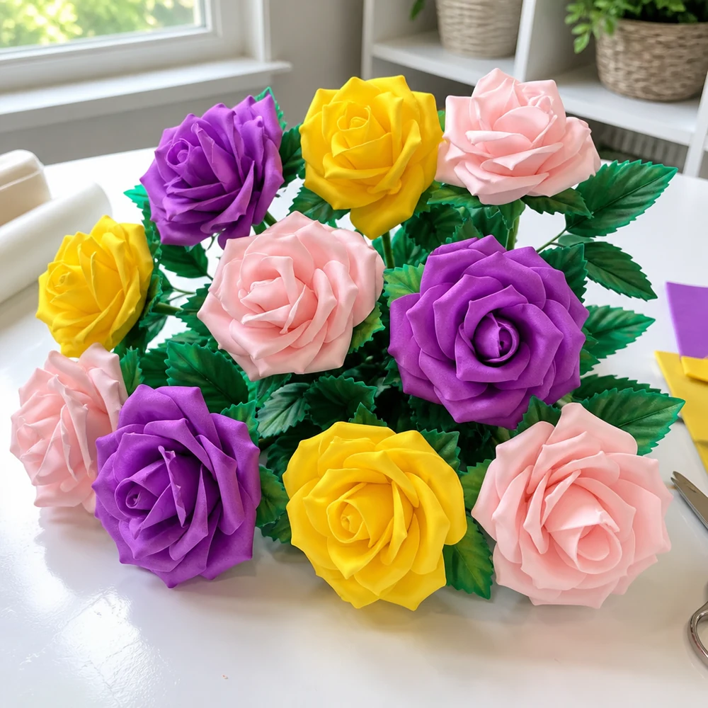 Real-touch foam rose styling idea 6